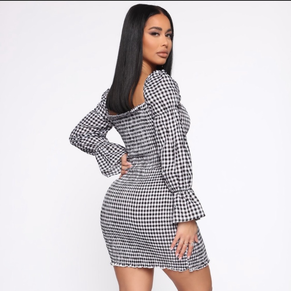 Fashionnova Romantic Picnic Dress - Black/White